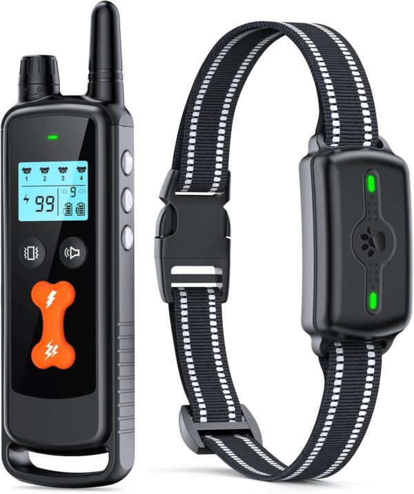 Dog Training Collar, Dog Shock Collar with Remote Control, Electric Shock