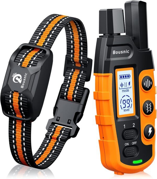 Bousnic Dog Shock Collar - 3300Ft Dog Training Collar with Remote for