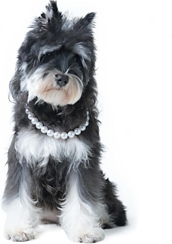 Pet Pearl Collar, Adjustable Dog Necklace,Chic Jewelry for Cat Puppy