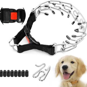 Supet Prong Collar for Dogs, Adjustable Dog Choke Collar Adjustable Dog